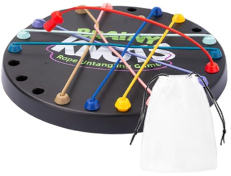 Generico Gioco per Infilare La Corda per Bambini - Bordo di Allacciatura Colorato, Puzzle di Destrezza, di Groviglio Attorcigliato, attività Terapeutica del | Giocattolo per Infilare La Corda al
