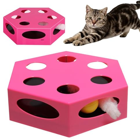 Genérico Juguete Interactivo para Gatos, Juguete Inteligente para Gatitos en Movimiento, automático para Gatos con Movimiento Atractivo, Ejercicio en Interiores y Juego para aliviar el aburri