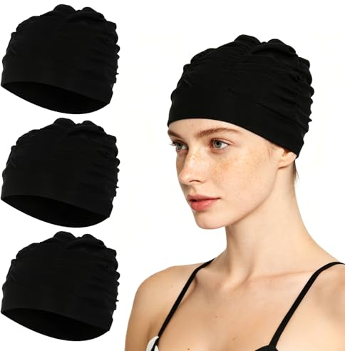 3 stycken vuxna badmössa dam badmössa herr för män kvinnor långt kort hår