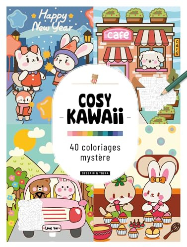 Cosy Kawaii - 40 Coloriages Mystère