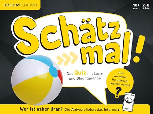 Schätz mal! Holiday Edition: Das Quiz mit Lach- und Staungarantie I Ab 10 Jahre I 2-8 Spieler I Spiel, White