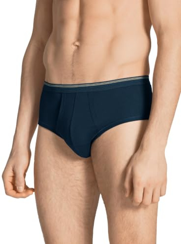 Calida Men's Cotton Classic Briefs, Full Seat Coverage | Twisted Cotton Line | 100% Cotton | Admiral Blue