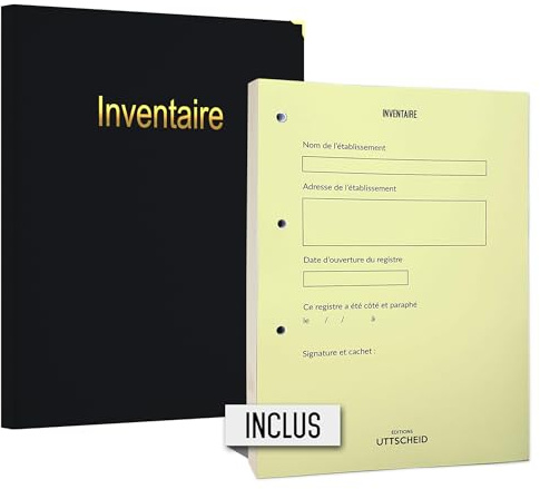 Livre Classeur Inventaire avec Recharge 100 feuilles - UTTSCHEID
