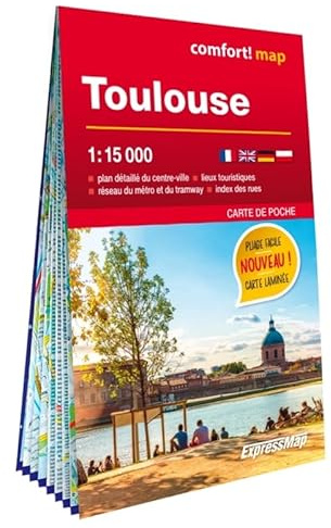 Toulouse 1/15.000 (carte poche format laminée - plan de ville)