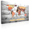 murando - Bilder 120x80 cm Vlies Leinwandbild 1 tlg Kunstdruck modern Wandbilder XXL Wanddekoration Design Wand Bild - Poster Weltkarte Kontinente Welt Karte Holz k-B-0009-b-c