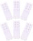 Akstore 6 Pieces Women's Soft Comfortable Elastic Bra Extenders Bra Extension Strap 2 Hook 3 Row Lady's Bra Extender Bra Band, White, One Size