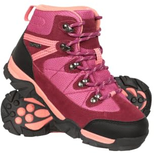 Mountain Warehouse Trail Kids Waterproof Walking Boots - Girls & Boys Shoes - Hiking, Outdoors Berry Junior Shoe Size 1