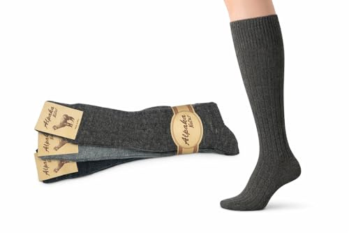 DAC calze uomo lunghe in alpaca - Free Alpaka 3 Paia Termiche Made in Italy (TG 39/42(EU))