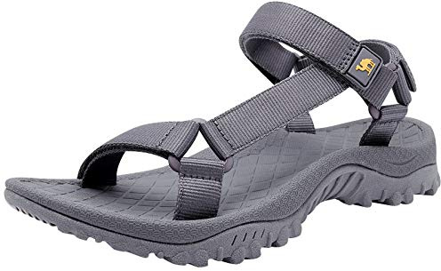 CAMEL CROWN Hiking Sport Sandals for Women Anti-skidding Water Sandals Comfortable Athletic Sandals for Outdoor Wading Beach gray purple 8.5