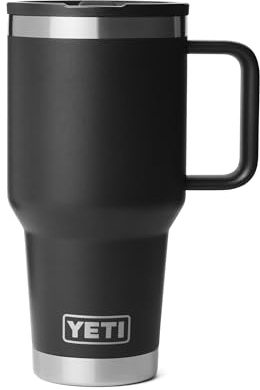 YETI Rambler 30 oz Travel Mug, Stainless Steel, Vacuum Insulated with Stronghold Lid, Black