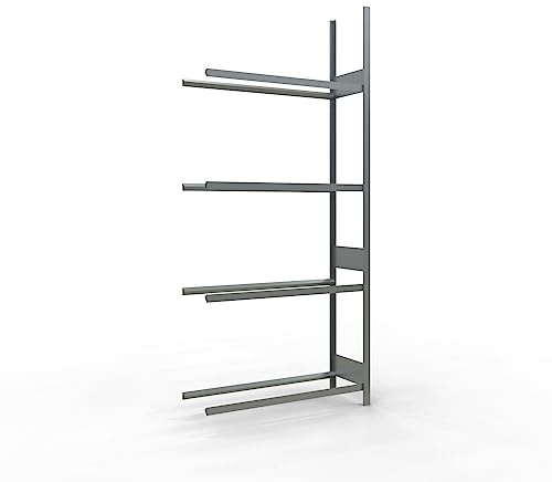 SCHULTE Lagertechnik Anbauregal, Räder-/Reifenregal, 2750 x 1200 x 400 mm (HxBxT), verzinkt, 4 Lagerebenen á 150 kg Fachlast pro Ebene