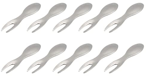 Soportes para mazorcas de maíz, soportes de maíz de acero inoxidable para barbacoa, pinchos de maíz en mazorca, tenedores de frutas y picnic, 10 unidades