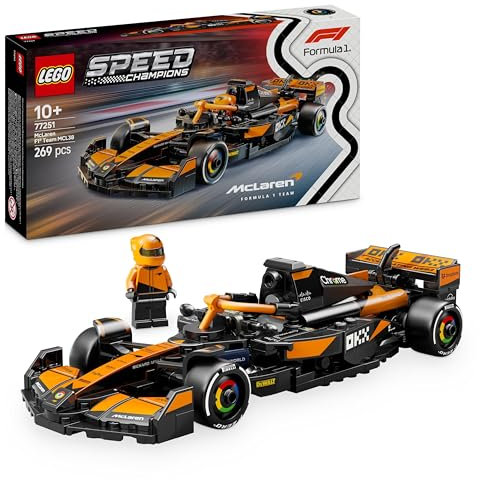 LEGO Speed Champions McLaren F1 Team MCL38 Race Car Toy with a Collectible Formula 1 Driver Minifigure - Model Kits for 10+ Year Old Boys & Girls or Adult Motorsport Fans 77251