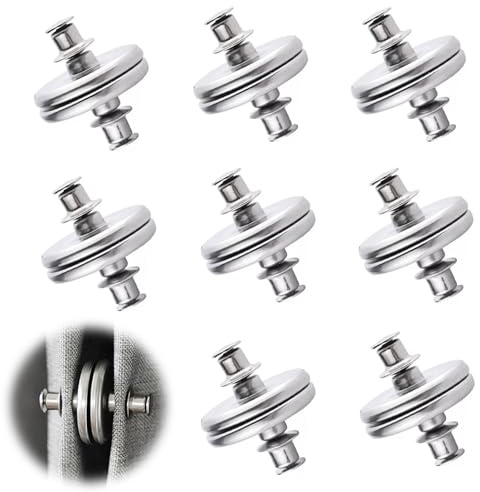 Magnetic Curtain Button,16 PCS Magnetic Shower Curtain Side Clips Heavy Duty Curtain Magnets Closure Clips to Hang Curtains Curtain Magnets Magnetic Clips for Bedroom Office Home Patio