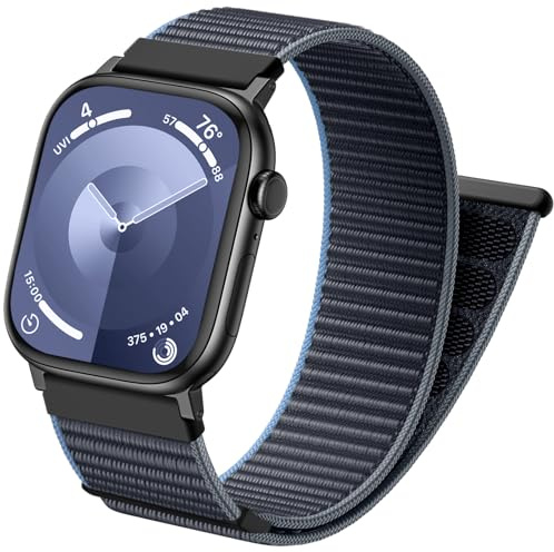 Netolo Sportarmband kompatibelt med Apple Watch 44 mm, 45 mm, 46 mm, 49 mm, 38 mm, 40 mm, 41 mm, 42 mm, för man och kvinna - Nylonarmband för iWatch Series 11, 10, 9, 8, 7, 6, 5, 4, 3, 2, Nylon