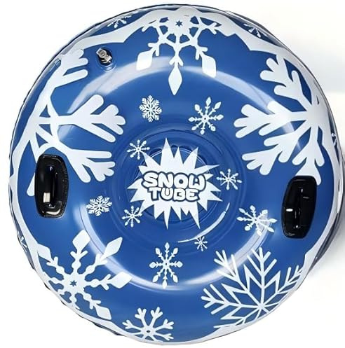 120CM Tube à Neige Gonflable,Luge Adulte avec Une Poignée,Luge Gonflable Neige Adulte-Il est Fabriqué en PVC épais-Luge Enfant,Luges Gonflables pour Les Sports d'hiver en Extérieur