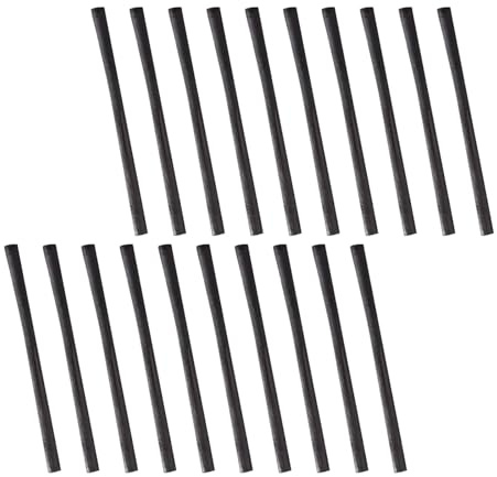 HOMSFOU 25 Pièces croquis de tige de carbone tiges de dessin au fusain outil à charbon de bois outils de fusain d'art Bandes de charbon de bois de de coton Black