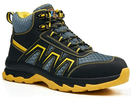 ZZR S1P Zapatos de Seguridad para Hombres Mujeres Disipativo Estático | Calzado de Trabajo Transpirable y cómodo Botas de Seguridad Antideslizantes Zapatillas Electrónica, Textiles, Construcción