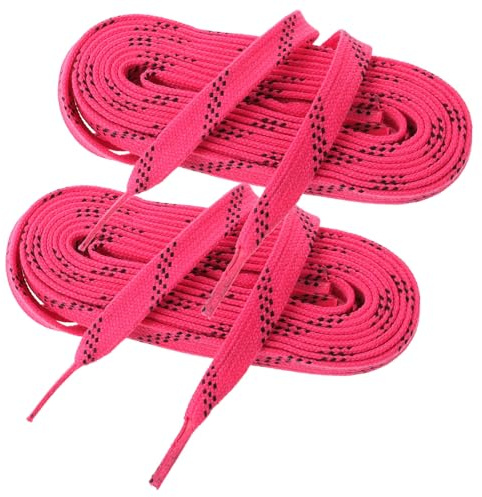 Veemoon Lacets Plats Cirés pour Patins à Glace et Patins à roulettes, Longueur Longue, Taille 96, Accessoires pour Hockey sur Glace, Lacets Solide et Résistants