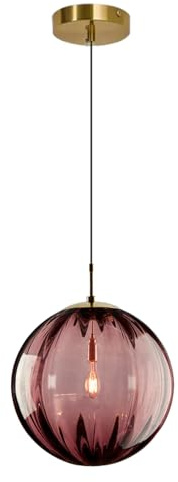HUAYUSEDF 7,8 tums sfärisk glaslampskärm ljuskrona, taklampa i nordisk industristil, E26 ljuskälla Flush Mount hänglampa, vardagsrum restaurang dekoration ljusarmaturer