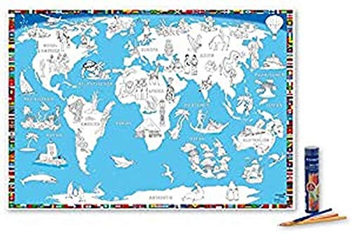 Empire - Póster con texto en alemán Malkarte Welt