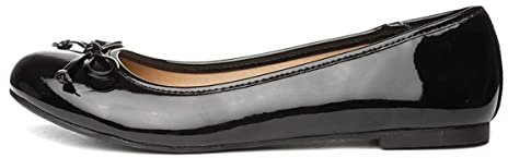 Lilley Gerri Womens Black Patent Ballerina - Size 3 UK - Black