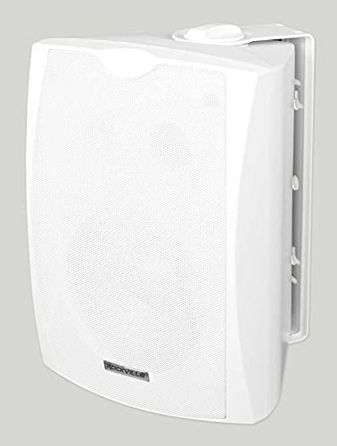 Rockville WET-5W 5.25 70V/100V Wall Speaker, IPX55 Water-Resistant, 40W RMS, White, ABS Enclosure, Easy Wall-Mount, Clear Audio, Selectable Tap Settings, for Indoor/Outdoor Commercial and Home Use