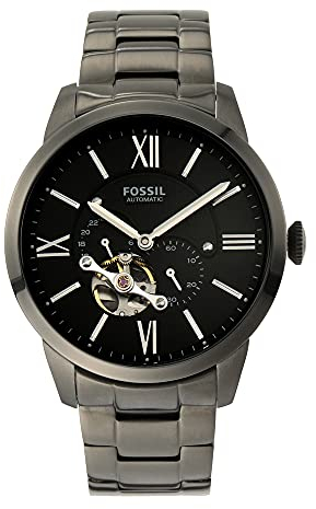 Fossil Herren Analog Automatik Uhr mit Edelstahl Armband ME3172