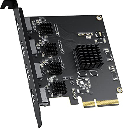 ACASIS 4K HDMI PCIe x4 Video Capture Card Stream and Record in 1080p60 with Ultra-Low Latency for Video Conferencing, Teaching, Streaming, Broadcasting on OBS, Zoom, Teams with Multicam, PC