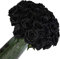 Laelfe 12 Pcs Black Roses Artificial Flowers, Long Stem Faux Silk Black Flowers Fake Roses for Halloween Wedding Bridal Bouquet Home Party Arrangment Hotel Garden Decoration