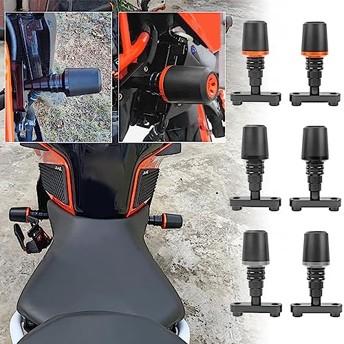 TAZGANTAX Motorcycle Aluminum Engine Side Falling Protection Frame Slider Compatible with K.T.M Duke 125 200 250 390 DUKE125 DUKE200 DUKE250 DUKE390 Part 2017 2018 2019 2020 2021 2022 (Orange)