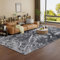Vamcheer Teppich Wohnzimmer Kurzflor Moderner - Schlafzimmer Teppich Flauschiger,Waschbar Teppiche der Abstraktion,Teppiche Groß für Arbeitszimmer, Büro,Super Weich, Anti-Rutsch,Hellgrau 160x230