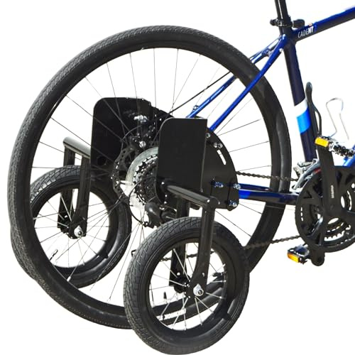 Lumintrail Adult Training Wheels for 24, 26 29 Inch Bike - 12 inch Heavy Duty, Adjustable Bicycle Training Wheels for Stabilization and Safe Learning