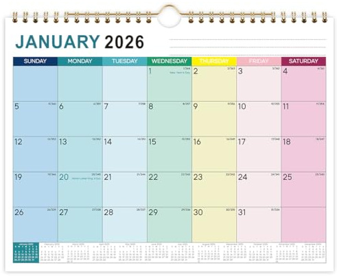 NOPKESV Calendrier Familial 2025-2026,A4 grand calendrier mural 2025 mensuel de bureau,agenda planning organisateur familial 2025,autocollants de planification (30x22cm,Colorés)