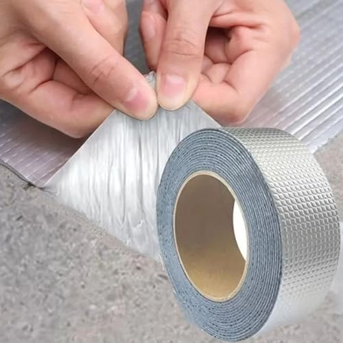 NOBILE LOVELYCARE Nastro impermeabile in gomma butilica 50mm x 5 metri nastro sigillante alluminio perdite sul tetto tappare fessure superficiali tubi aria acqua sigillante adesivo in rotolo