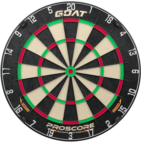 GOAT - Proscore PWR Cible Flechette, Sisal Brésilien & Bullseye Acier
