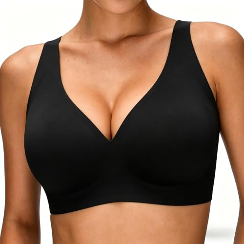 GDDDYWWJ Seamless Jelly Bra,Full Cup Leopard Print Bra Comfort Sleep Jelly Push Up Bra Seamless No Under Wireless Bras for Women UK Everyday T Shirt Bras