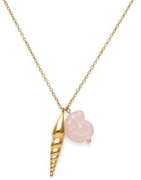 SINGULARU Collar Mujer Moana Acero Baño Oro