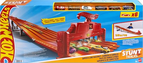 Mattel Hot Wheels Super 6-Lane Raceway Playset V1983