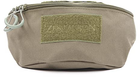 Zentauron Taktische Bauchtasche 1,25L aus Cordura - MOLLE Hüfttasche mit 2 Fächern & Klettfläche für EDC, IFAK & Outdoor - Hüftgurt 70-120 cm - Robuste Gürteltasche für Militär, Wandern & Freizeit