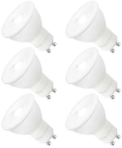 ENUOTEK Lamparas Bombillas Focos GU10 de LED Regulables 7W de Bajo Consumo Luz Frio 5000K 185V -265V Brillo Alto 650Lm Ángulo de Iluminación 38° Pack de 6