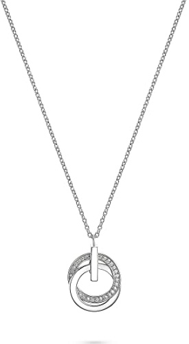 JETTE Damen-Kette 925er Silber 30 Zirkonia One Size, Silber 32018223