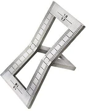 BDHI 1pc Dovetail Marker Stainless Steel Dovetail Guide Tool with Scale Woodworking Dovetail Template Jigs Hand Cut Wood Joints Gauge Size1:5-1:6 and 1:7-1:8 for Woodworking(Y33-1)
