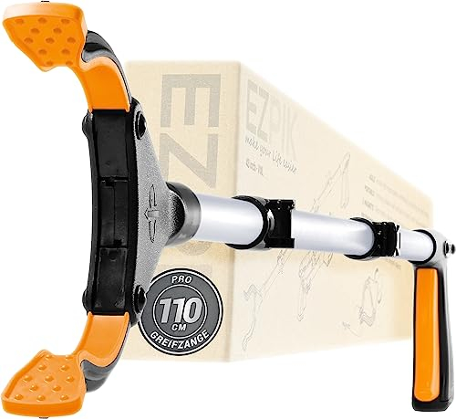EZPIK® Palo Extensible Extra Largo de 110 cm - Pinzas Magnéticas para Personas Mayores, Minusválidos y Ancianos - Recogefrutas Telescópico y Basura [Plateado, 1 Unidad]