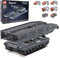 Mould King 20002 Technik Panzerbrückenbaufahrzeug Bausteine Modell, 2388 Teile Ferngesteuert Brückenwagen Konstruktionsspielzeug, DIY Brückenbaufahrzeug Bausatz für Erwachsene und Kinder