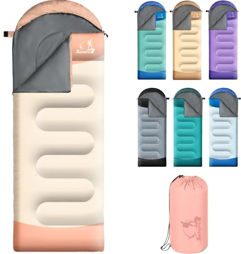 Xelaro Sleeping Bags for Adults Kids,3 Season Cold&Warm Weather Waterproof Lightweight Sleeping Bags for Camping Hiking Outdoor Travel