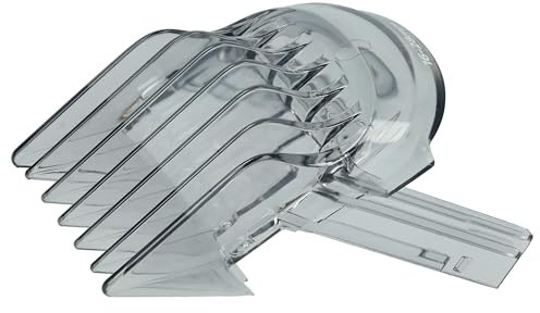 vhbw Kammaufsatz 16-28 mm kompatibel mit Philips HC7650/15, HC5650/15 Haarschneider, Bartschneider - Ersatz-Kamm Grau, Transparent