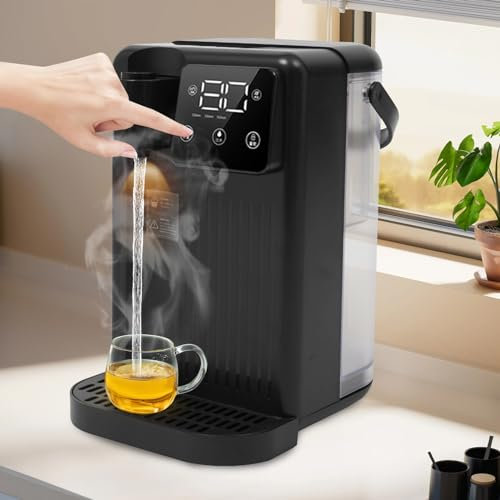 Direkt varmvattens-dispenser, LED Vattendispenser, svart skrivbordsvattendispenser 1 700 W 220 V för arbetsrum, gym, husbil, kontor, sovrum