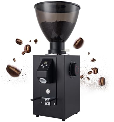Electric Coffee Grinder, 64mm Flat Burr, 1000g Bean Hopper, 10 Grind Settings, Quantitative Grinding, 600W,