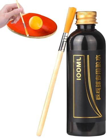 Generiskt racketlim – 100 ml tennisracketlim med speciella pensel, superhastighetsvätska, racketgummi, bordtennis flytande lim för montering av paddelen